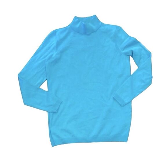 Talbots petites turquoise knit sweater size small petite cotton blend - Picture 1 of 6